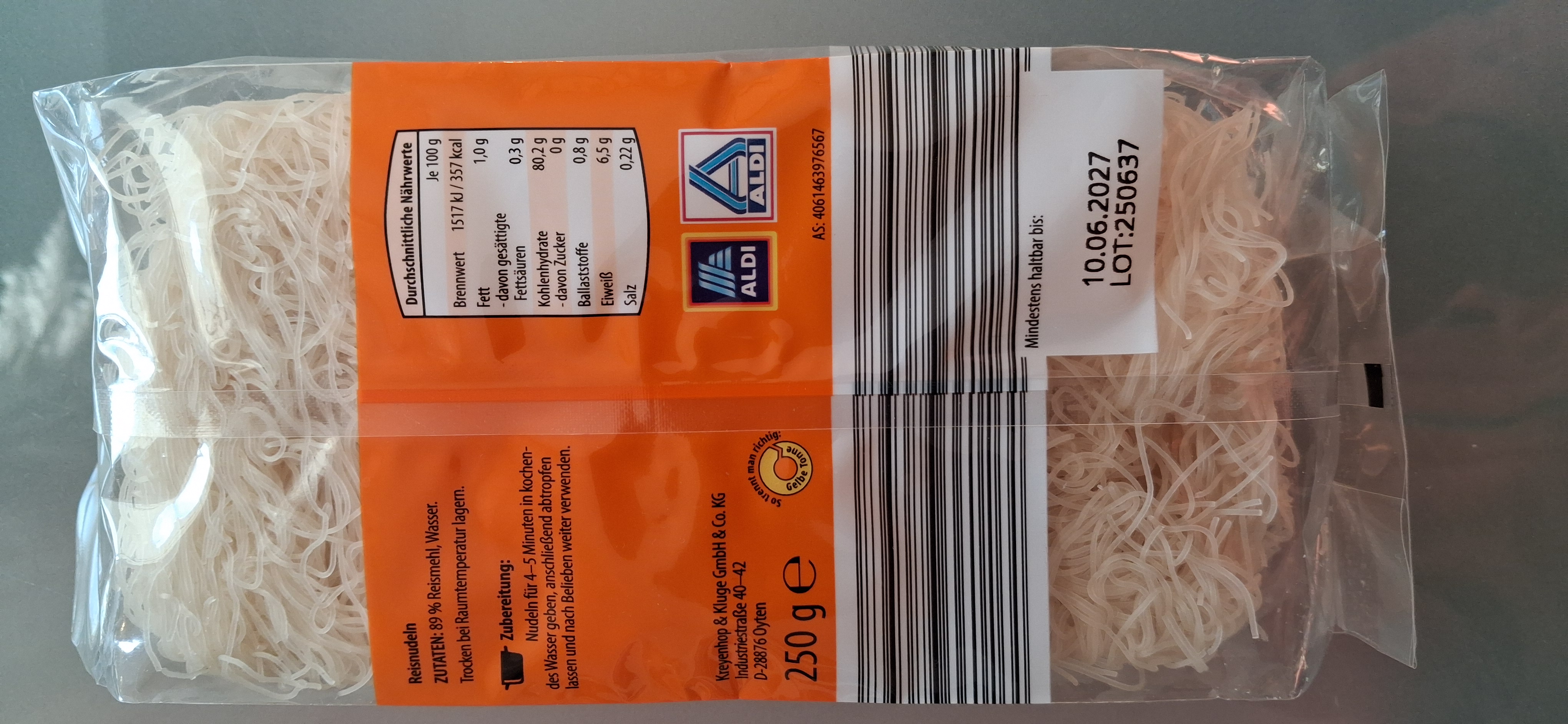 Heißprägefolie für Nudeln