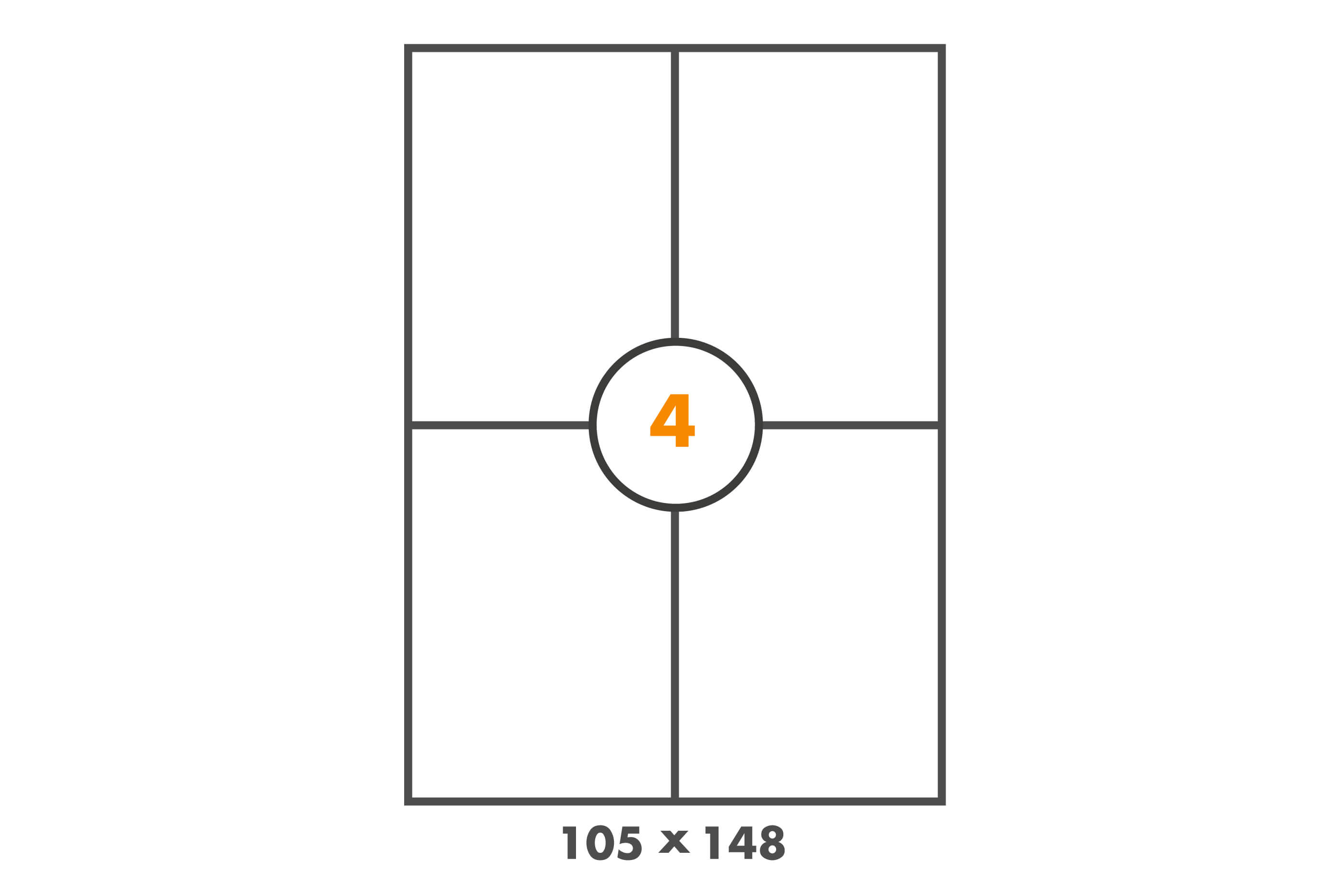 Versandetiketten 105 x 148 mm auf DIN A4 Bogen Versandetiketten 105 x 148 mm auf DIN A4 Bogen